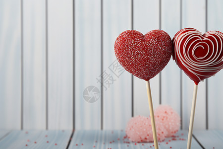 甜蜜情人节的糖果背景图片