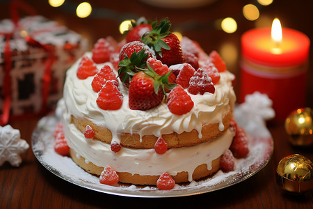 草莓蛋糕零食高清图片素材