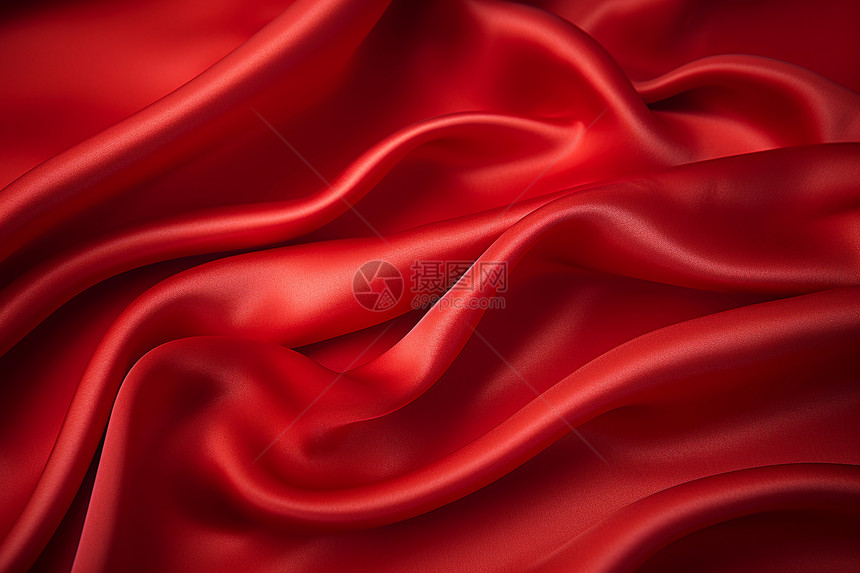 红色丝绸的艺术图片