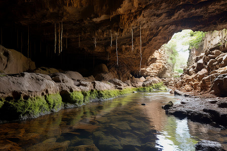 美丽的自然山洞高清图片