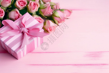 粉色包装礼盒背景图片