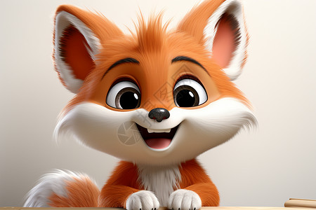 可爱卡通狐狸背景图片