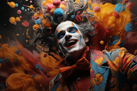 狂欢之夜的小丑背景图片