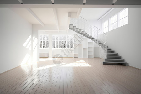 极简主义室内阶梯背景图片