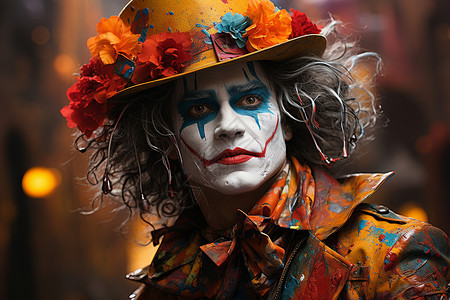 小丑的装扮背景图片