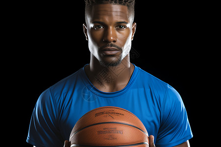 拿着篮球的男人背景图片