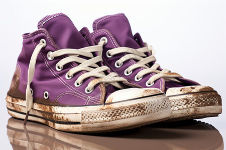 紫色帆布鞋背景图片
