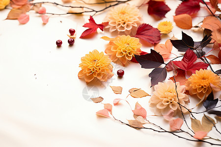 落叶的装饰背景图片