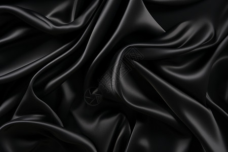 透亮的黑色绸缎背景图片