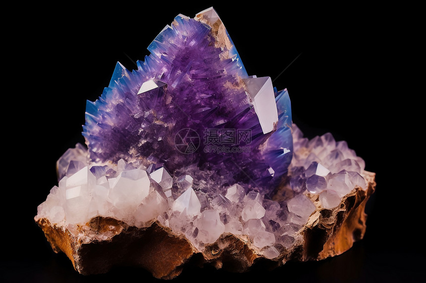 一块紫色水晶图片