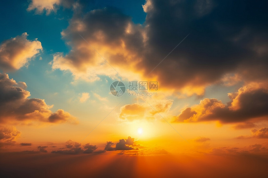 日落时的云层风景图片