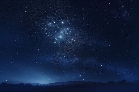夜晚天空中的星光背景图片