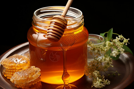 可口美味的蜂蜜背景图片
