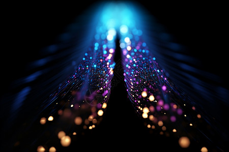光芒四溢的光纤设计图片