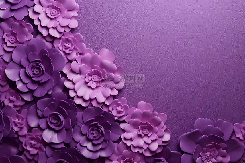 紫色背景中的紫色花朵图片