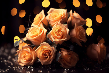 花香四溢的玫瑰背景图片