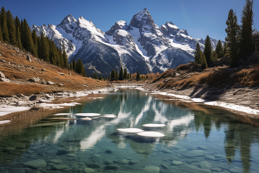 湖光山色的风景图片