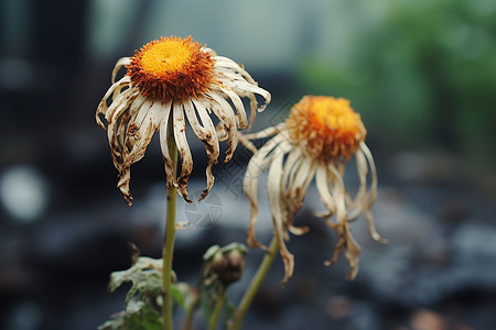 枯萎的植物花朵背景图片