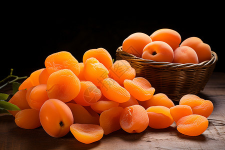 健康的美味杏子背景图片