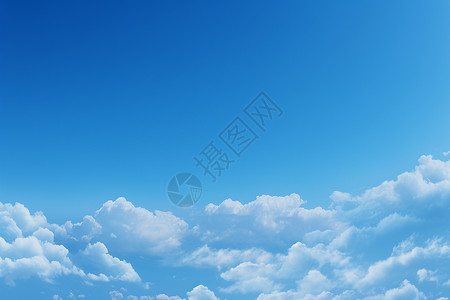 蓝天下的云海背景图片