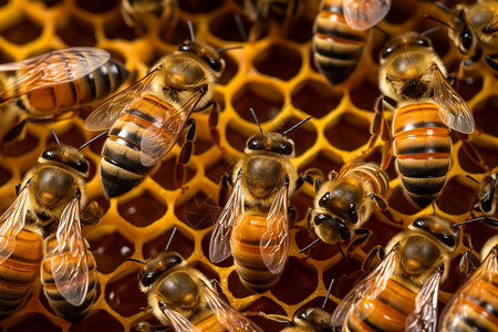 忙碌的蜜蜂背景图片