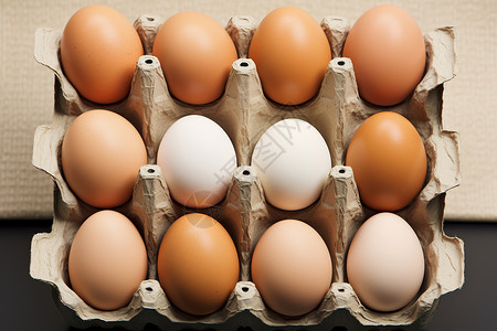 健康饮食的有机鸡蛋背景图片