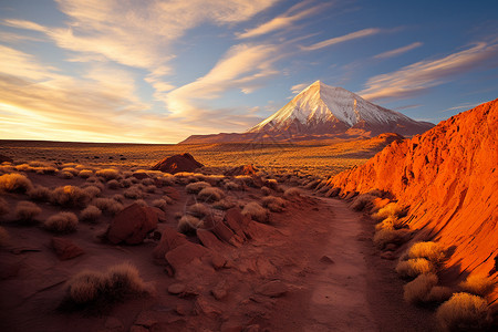 著名的阿塔卡马沙漠景观高清图片