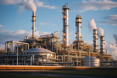 工业之美的石油加工厂高清图片