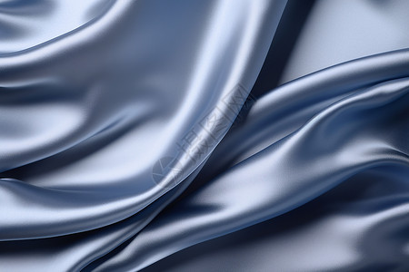 丝滑的蓝色丝绸背景图片