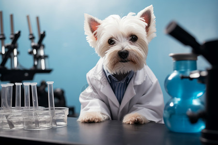 实验室的可爱狗狗背景图片