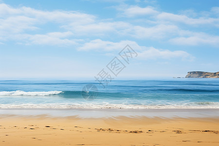 美丽的夏季海滩景观背景图片