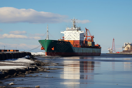 工业运输港口的货船背景图片