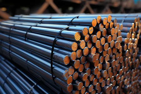 工业金属钢管生产工厂背景图片