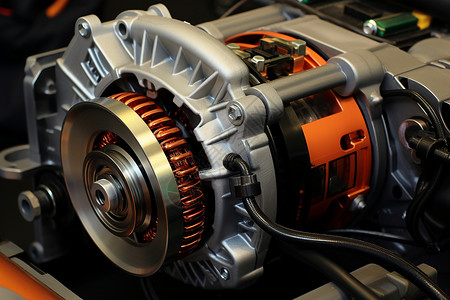 工业生产的机动车引擎背景图片