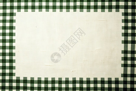 绿白格子桌布背景图片