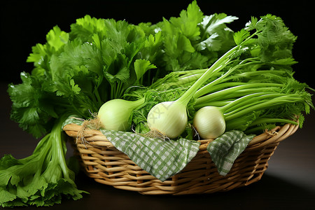 桌面上健康新鲜的蔬菜背景图片
