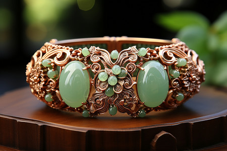 绿宝石的手镯背景图片