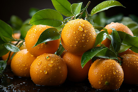 新鲜的柑橘背景图片