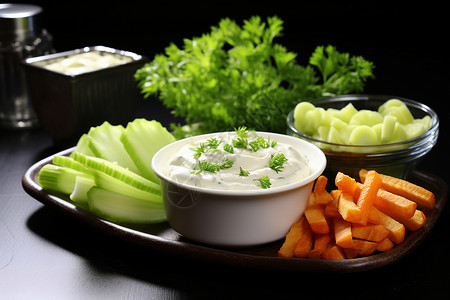 健康的蔬菜酸奶背景图片