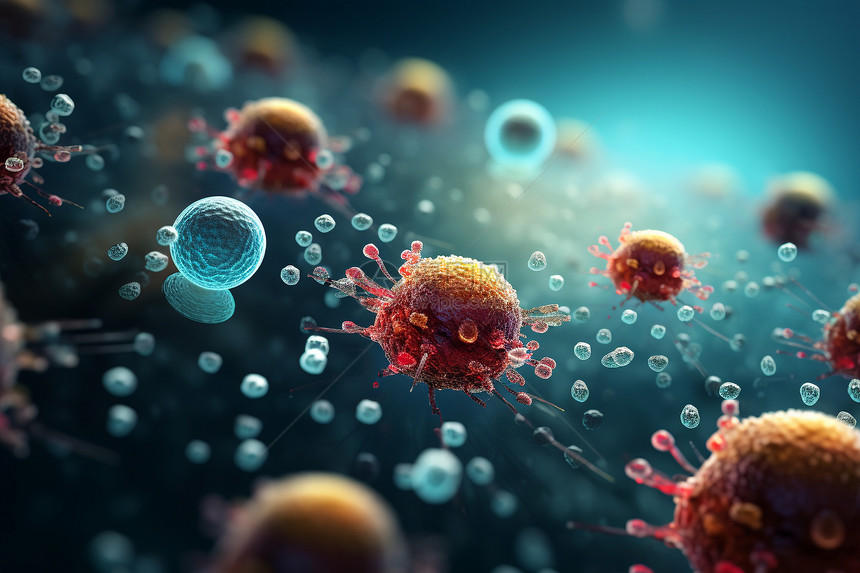 抽象细胞病毒概念图图片