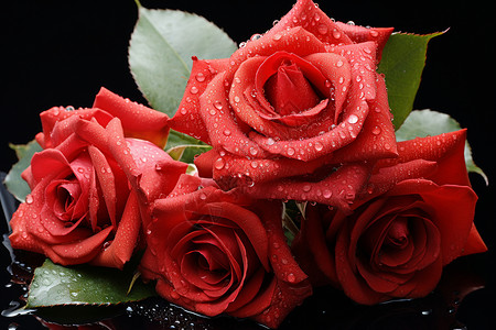 浪漫玫瑰的花束背景图片