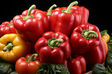 健康饮食的彩椒蔬菜背景图片