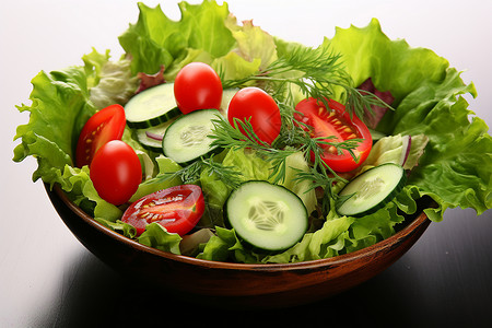 健康饮食的蔬菜沙拉背景图片