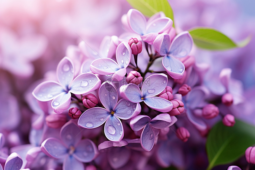 清新自然的紫罗兰花朵图片