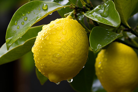 树上的柠檬果树种植高清图片