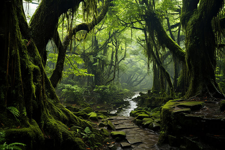 幽静的森林背景图片