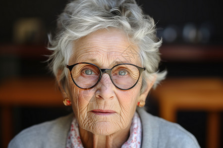 忧郁的老年女性背景图片