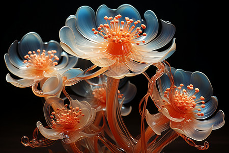 美丽的海底海葵背景图片