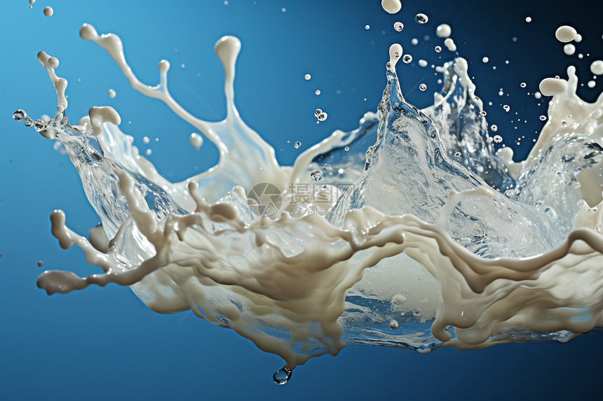 飞溅的牛奶的波纹图片