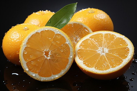 健康可口的橙子背景图片